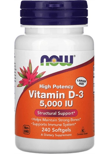 High Potency Vitamin D-3 125 Mcg (5,000 Iu) 240 Softgels