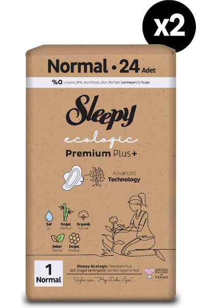 Ecologic Premium Plus Hijyenik Ped Normal 48 Adet Ped fiyatları