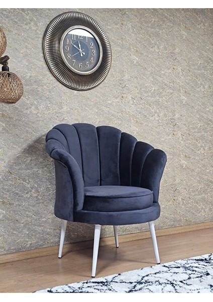 Tekli Istiridye Beyaz Boyalı Sivriltme Ayak Çay Seti Koltuk Tekli Berjer , Balkon, Salon, Ofis Füme Renk 47 x 47 Boyut/ebat modelleri