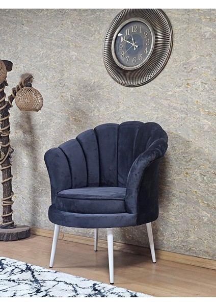 Tekli Istiridye Beyaz Boyalı Sivriltme Ayak Çay Seti Koltuk Tekli Berjer , Balkon, Salon, Ofis Füme Renk 47 x 47 Boyut/ebat fırsatları