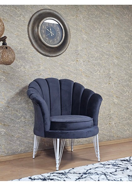 Tekli Istiridye Beyaz Boyalı Telli Ayak Çay Seti Koltuk Tekli Berjer , Balkon, Salon, Ofis Füme Renk 47 x 47 Boyut/ebat modelleri