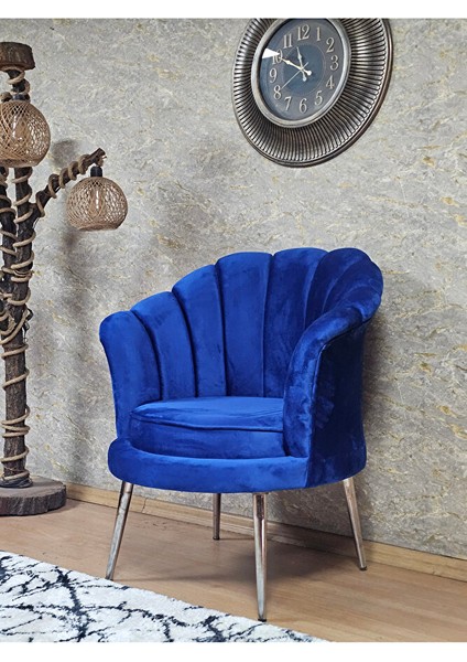 Tekli Istiridye Krom Kaplama Sivriltme Ayak Çay Seti Koltuk Tekli Berjer , Balkon, Salon, Ofis Mavi Renk 47 x 47 Boyut/ebat fırsatları
