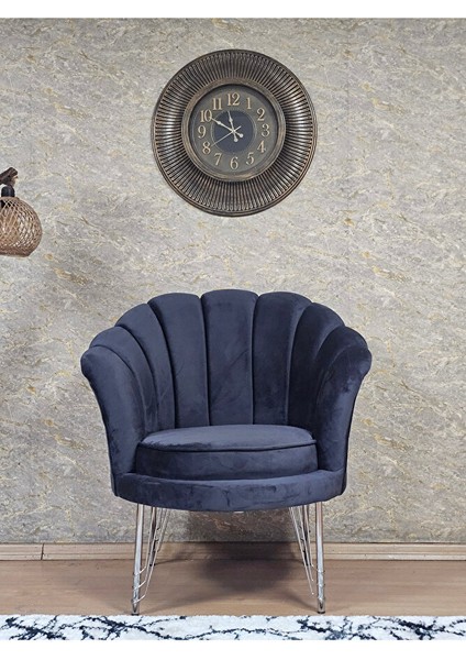Tekli Istiridye Krom Kaplama Telli Ayak Çay Seti Koltuk Tekli Berjer , Balkon, Salon, Ofis Füme Renk 47 x 47 Boyut/ebat fiyatları