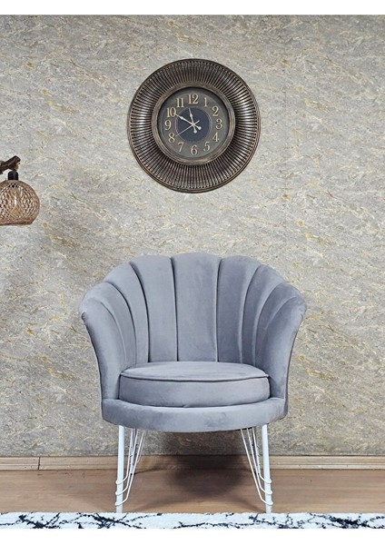 Tekli Istiridye Beyaz Boyalı Telli Ayak Çay Seti Koltuk Tekli Berjer , Balkon, Salon, Ofis Gri Renk 47 x 47 Boyut/ebat fiyatları