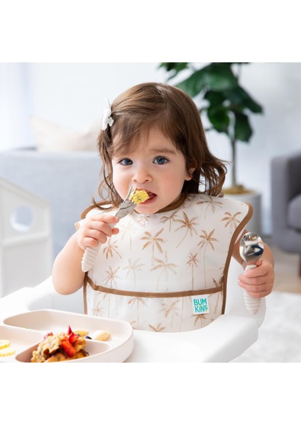 Superbib Önlük 3'lü Paket - Palms + Check