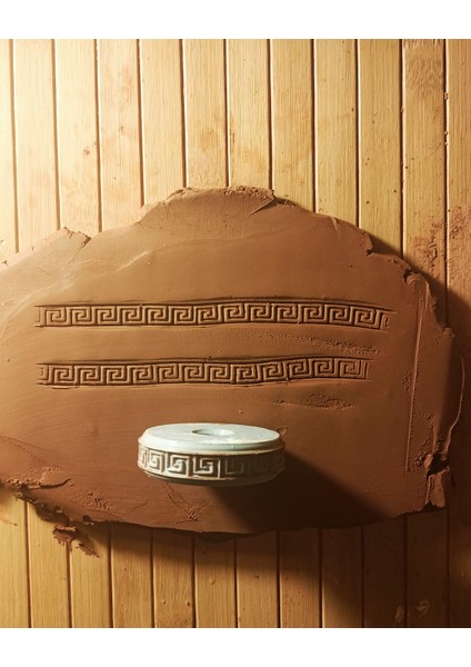 1,5 cm Desen 5 cm Çap Doku Rulosu-Doku Kil Tekerleği 10