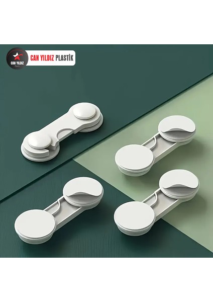 10 Adet Mandallı Dolap ve Çekmece Çok Amaçlı Çocuk Bebek Güvenlik Kilit Emniyet