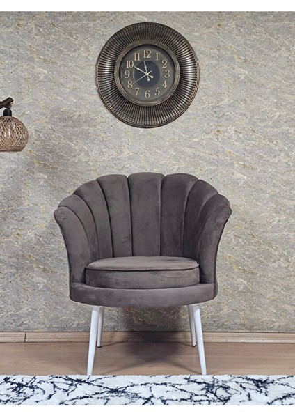 Tekli Istiridye Beyaz Boyalı Sivriltme Ayak Çay Seti Koltuk Tekli Berjer , Balkon, Salon, Ofis Kahverengi Renk 47 x 47 Boyut/ebat fiyatları