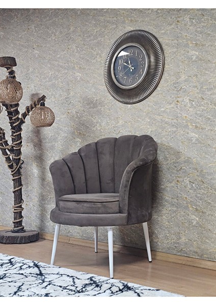 Tekli Istiridye Beyaz Boyalı Sivriltme Ayak Çay Seti Koltuk Tekli Berjer , Balkon, Salon, Ofis Kahverengi Renk 47 x 47 Boyut/ebat fırsatları