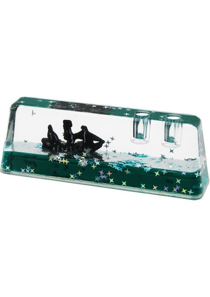 Kalemlikli Yeşil Su -Yıldızlı D.gen Mika Yüzen Batmayan Gemi Dekoratif Akvaryum 5X14X2.5-3.5CM (3791)