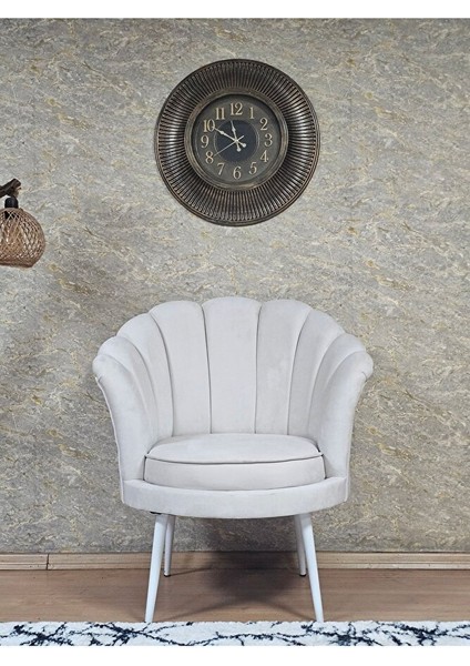 Tekli Istiridye Beyaz Boyalı Sivriltme Ayak Çay Seti Koltuk Tekli Berjer , Balkon, Salon, Ofis Krem Renk 47 x 47 Boyut/ebat fiyatları