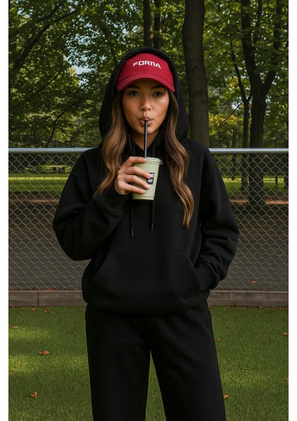 Kadın Kapüşonlu Cepli Sweatshirt