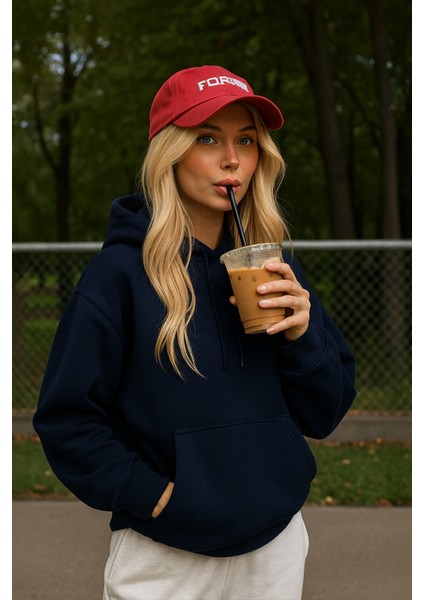 Kadın Kapüşonlu Cepli Sweatshirt