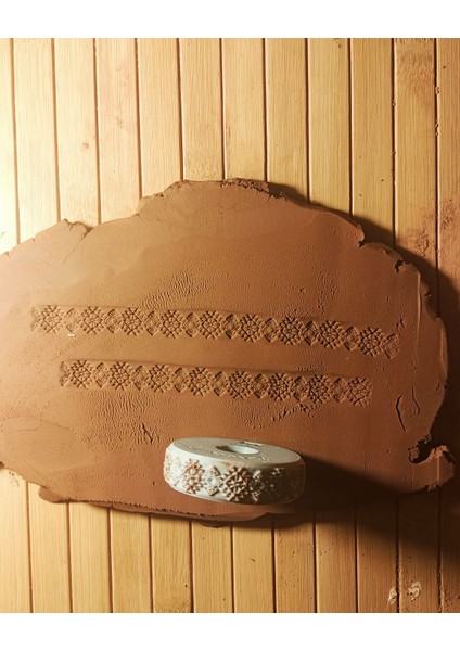 1,5 cm Desen 5 cm Çap Doku Rulosu-Doku Kil Tekerleği 9 fiyatları