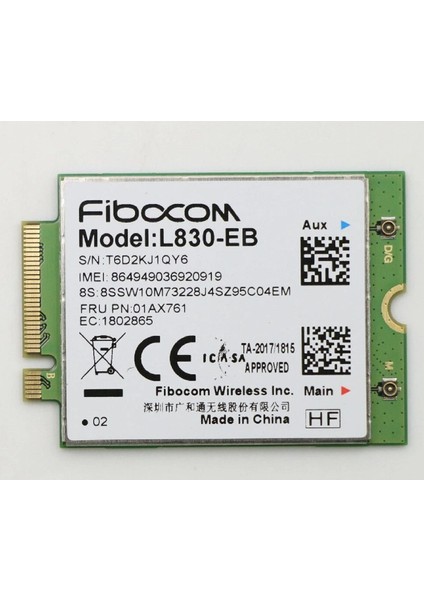 Wireless L830-EB M.2 Kart Hücresel Lte Kablosuz Modülü Thinkpad Uyumlu