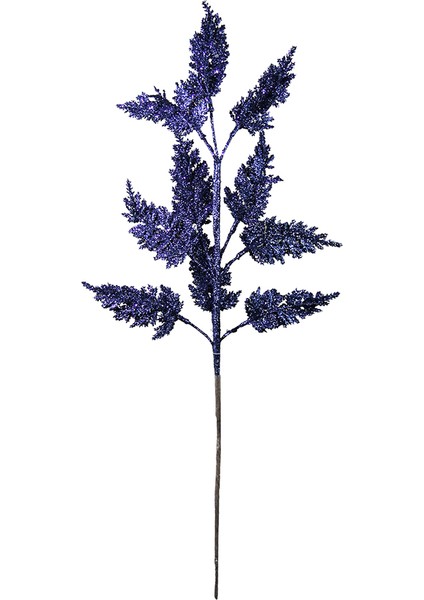 Yılbaşı Süsü Simli Çam Dalı Lacivert 60 cm