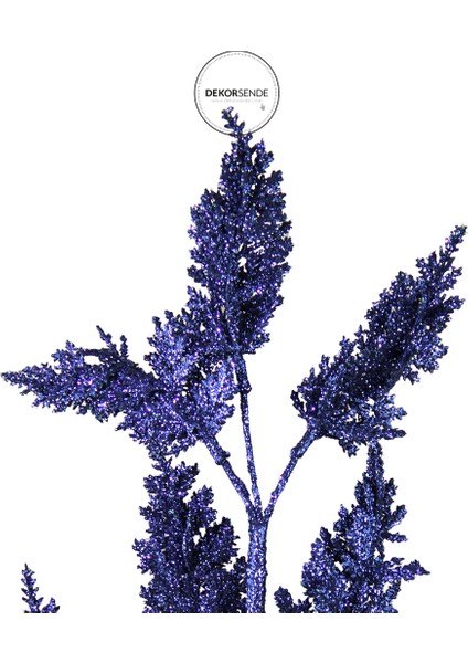 Yılbaşı Süsü Simli Çam Dalı Lacivert 60 cm modelleri