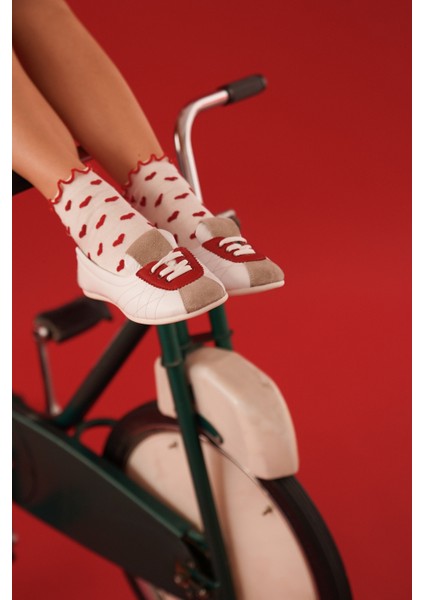 Flora Bağcıklı Deri Kadın Spor Ayakkabı Sneaker