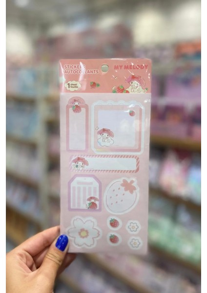 Sanrio Lisanslı Çilek Koleksiyonu Yapışkanlı Not Kağıdı