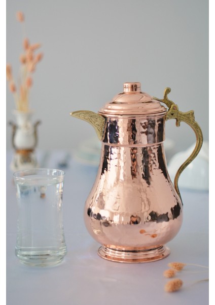 Bakır Sürahi Kapaklı Model