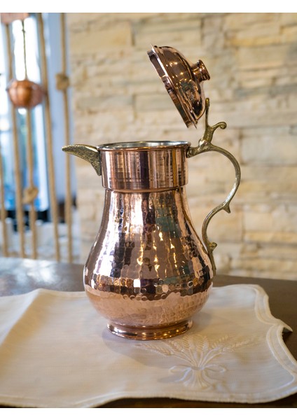 Bakır Sürahi Kapaklı Model