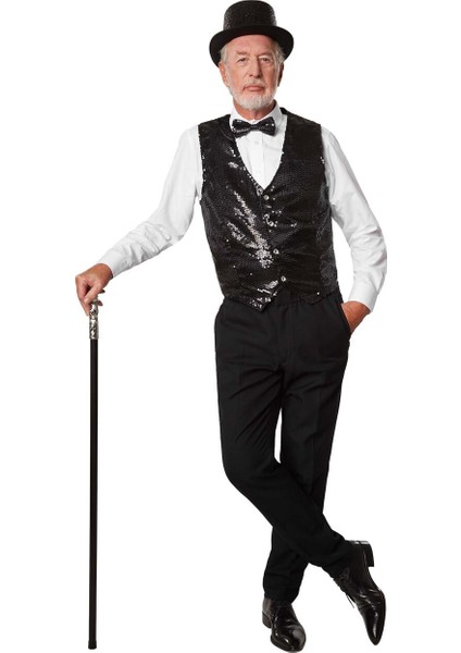 Gece Işıltısı Siyah Payetli Pullu Papyon 7x2 cm (3791) indirimleri