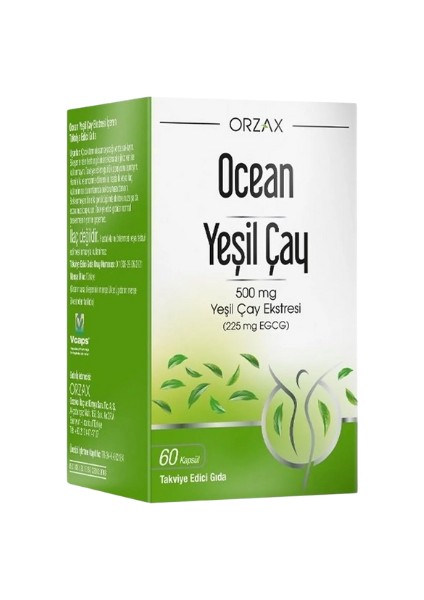 Ocean Yeşil Çay 500 Mg 60 Kapsül