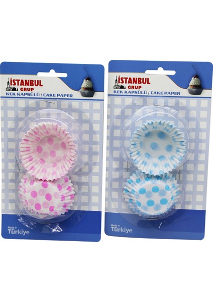 Mavi Kartela - Orta Muffin Kağıt Kek Kapsülü (4764)