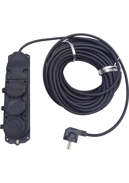 3lü 20 mt Uzatma Kablosu Çantalı Kauçuk Priz 3x1.5 Cca Kablo (3791)