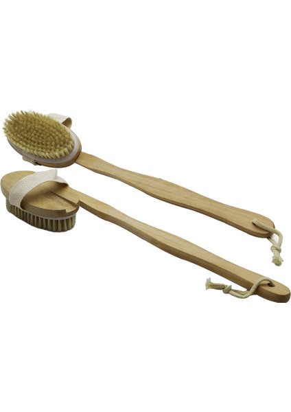 ELE GEÇMELİ - SAPLI AHŞAP SIRT KESESİ DUŞ FIRÇASI LİFİ (3791)