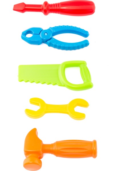 8 Parça Tamir Seti ve Baret 3-6 Yaş Oyuncak Inşaat Takımı