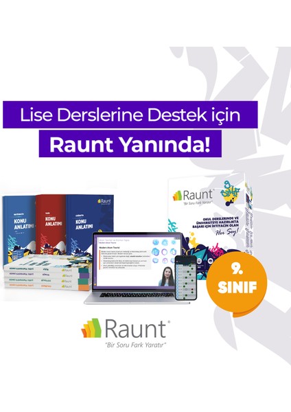 9. Sınıf (13 Kitap Cep / Web) Yapay Zekalı Kişisel Çalışma Planlı Ders Destek Seti