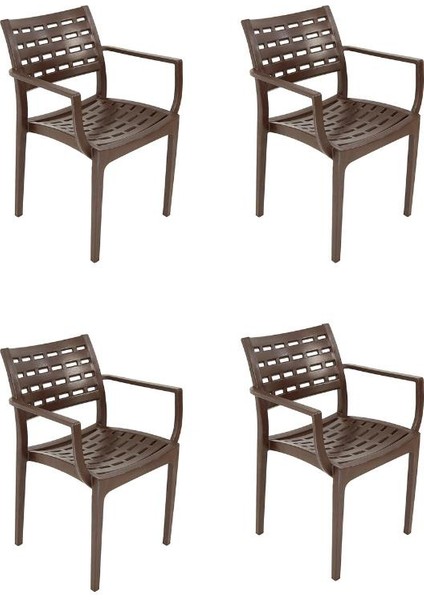 Cafe Koltuk (4 Adet) KAHVERENGİ
