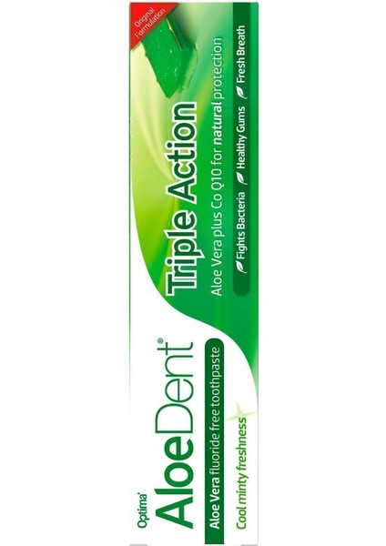 Aloe Vera 3 Etkili Diş Macunu 100 ml – Florür ve SLS İçermeyen Doğal Beyazlatıcı ve Koruyucu Formül fırsatları