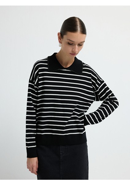 Inci Detaylı Triko Kazak C.siyah 13945630000 fırsatları