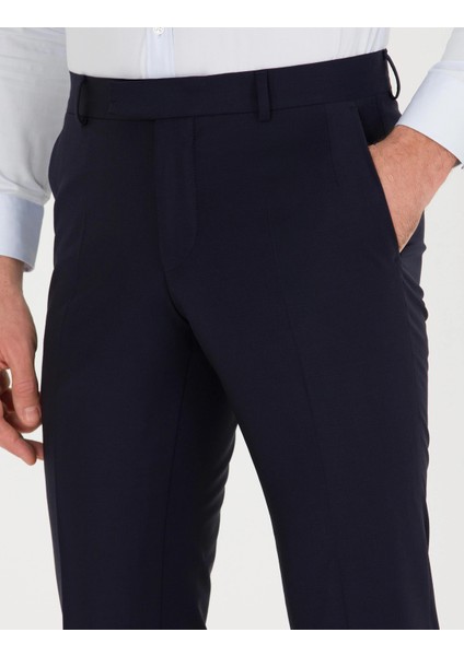 Erkek Slim Fit Kumaş Pantolon-Lacivert modelleri