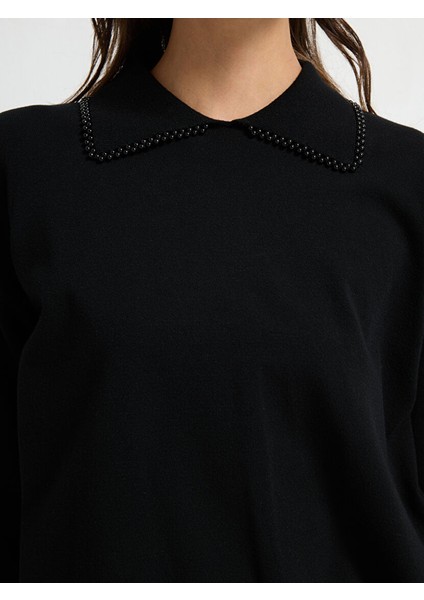 Inci Detaylı Triko Kazak Siyah 13945630000 fiyatları
