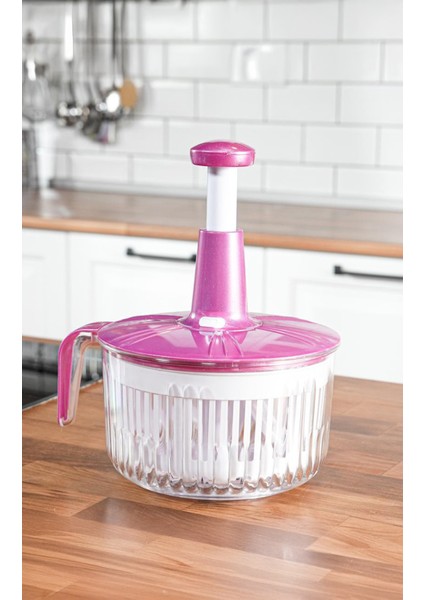 Solingen Salata Sebze Kurutucu Ayran Çırpıcı Basma Kollu Süzgeç