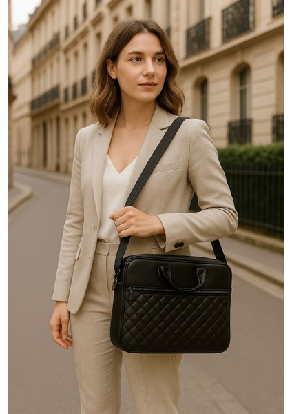 Premium Kapitone Desen 15" & 16"inç Laptop Notebook Tabletlere Uyumlu Evrak Dosya Bilgisayar Çantası fırsatları