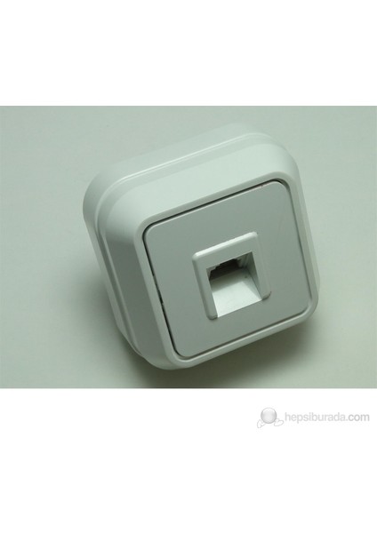 Sıva Üstü Numeris Telefon Prizi / Beyaz
