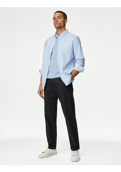 Saf Pamuklu Uzun Kollu Oxford Gömlek modelleri