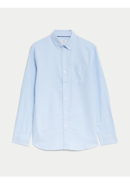 Saf Pamuklu Uzun Kollu Oxford Gömlek indirimleri