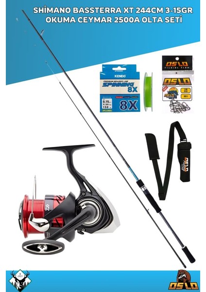 Ninja 23 Lt 2500 Shimano Bassterra 255CM 4-19GR 8 Örgü Olta Seti