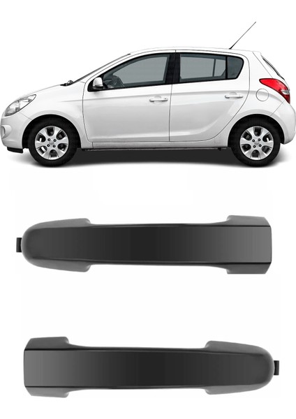 Hyundai I20 2009-2014 Uyumlu Ön Dış Kapı Kolu Sağ + Sol 2 Adet Takım 82651-1J050