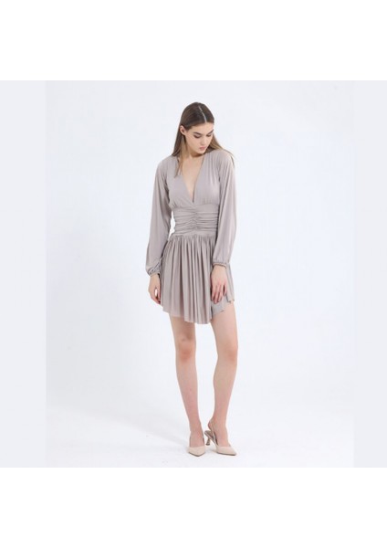 Taş Bel Büzgülü Mini Elbise fırsatları