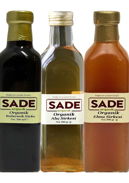 X2 Şişe Alıç - X2 Şişe Elma ve X2 Şişe Balzamik Sirkesi 500 ml