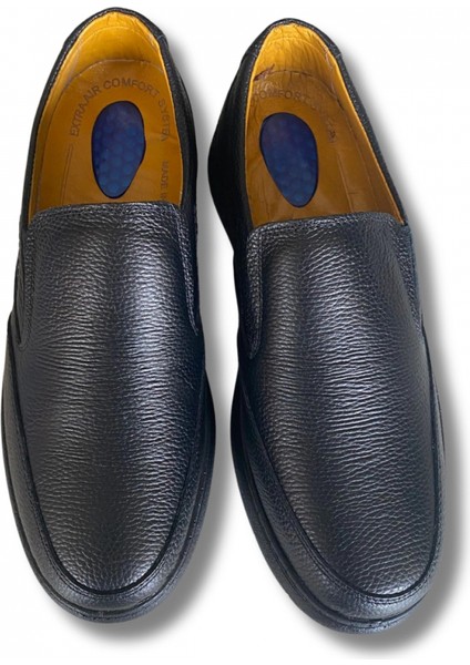 Confort Bağcıksız Deri Erkek Ayakkabı 40-45 Siyah fiyatları