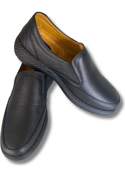 Confort Bağcıksız Deri Erkek Ayakkabı 40-45 Siyah modelleri