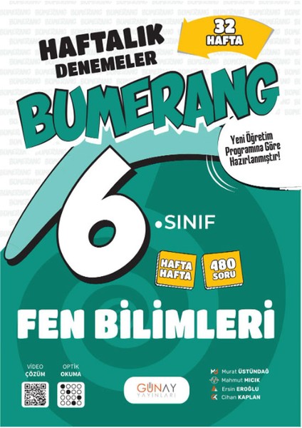 6. Sınıf Bumerang Serisi 32 Haftalık Denemeler Türkçe Matematik Fen Bilimleri Sosyal Bilgiler Seti 2026 Güncel Basım fırsatları