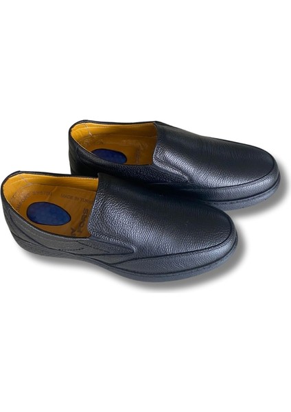 Confort Bağcıksız Deri Erkek Ayakkabı 40-45 Siyah fırsatları